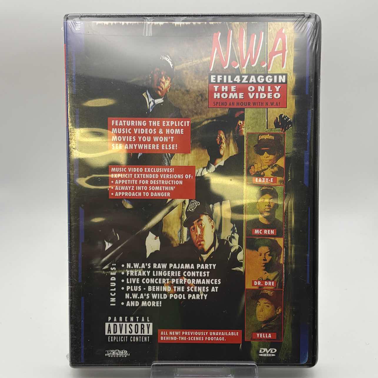 NWA--EFIL4ZAGGIN-The-Only-Home-Video-SEALED-DVD