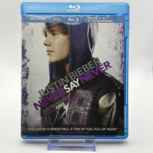 Justin-Bieber--Never-Say-Never-Used-BluRay--DVD